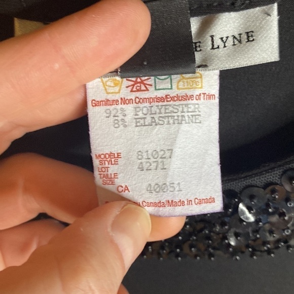 Melanie Lyne Classic Black Sequins Tank Slip On Flowy Dress Size 6 - Picture 9 of 10